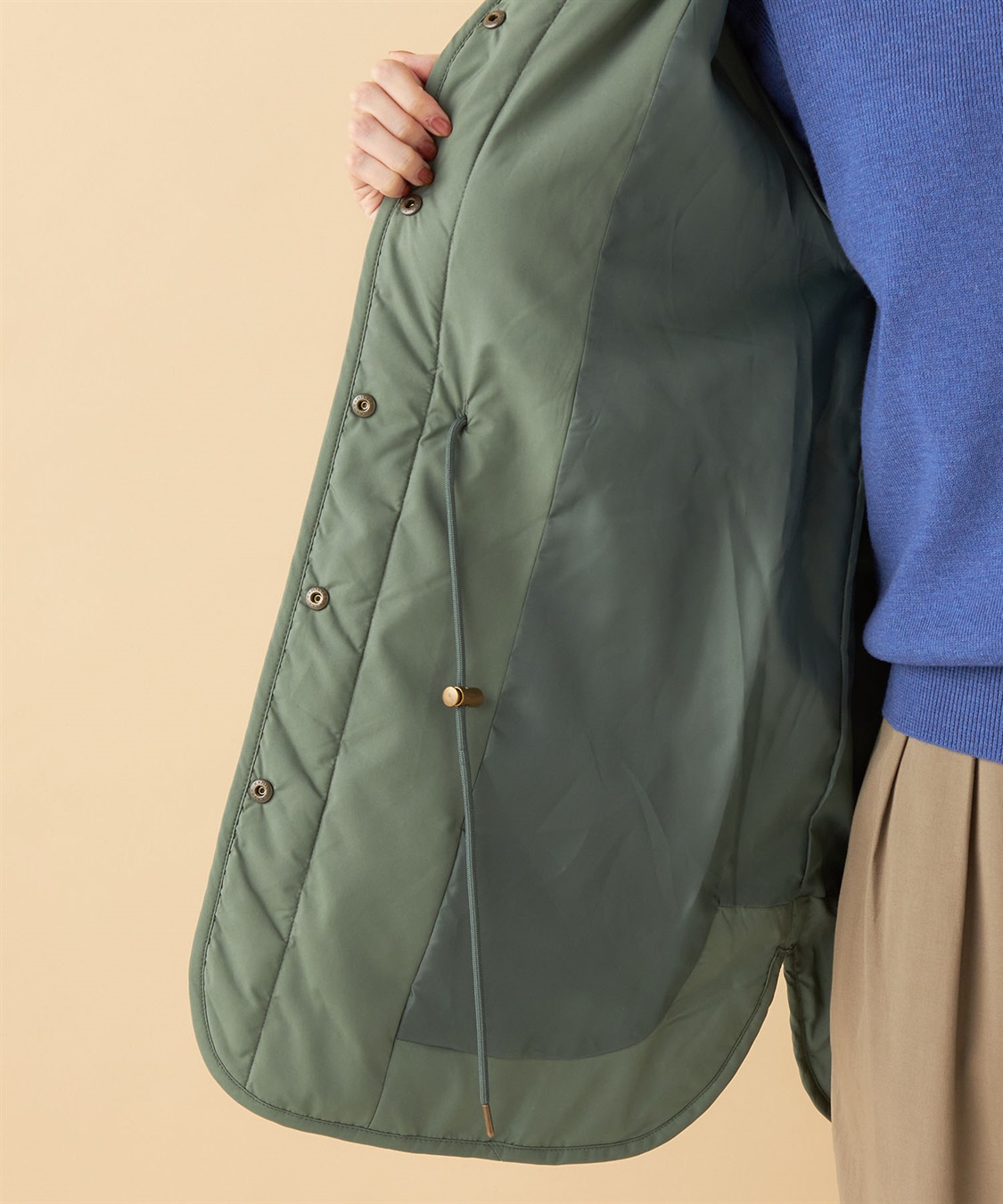 Petit Honfleur ドロストキルトコート_sub_12