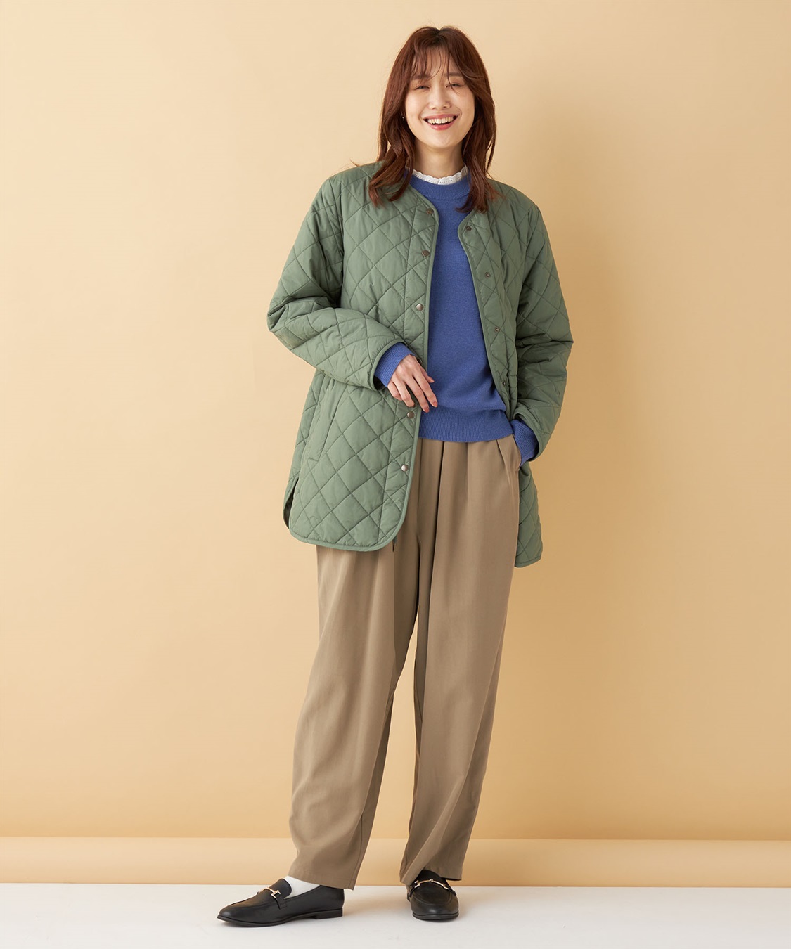 Petit Honfleur ドロストキルトコート_sub_20