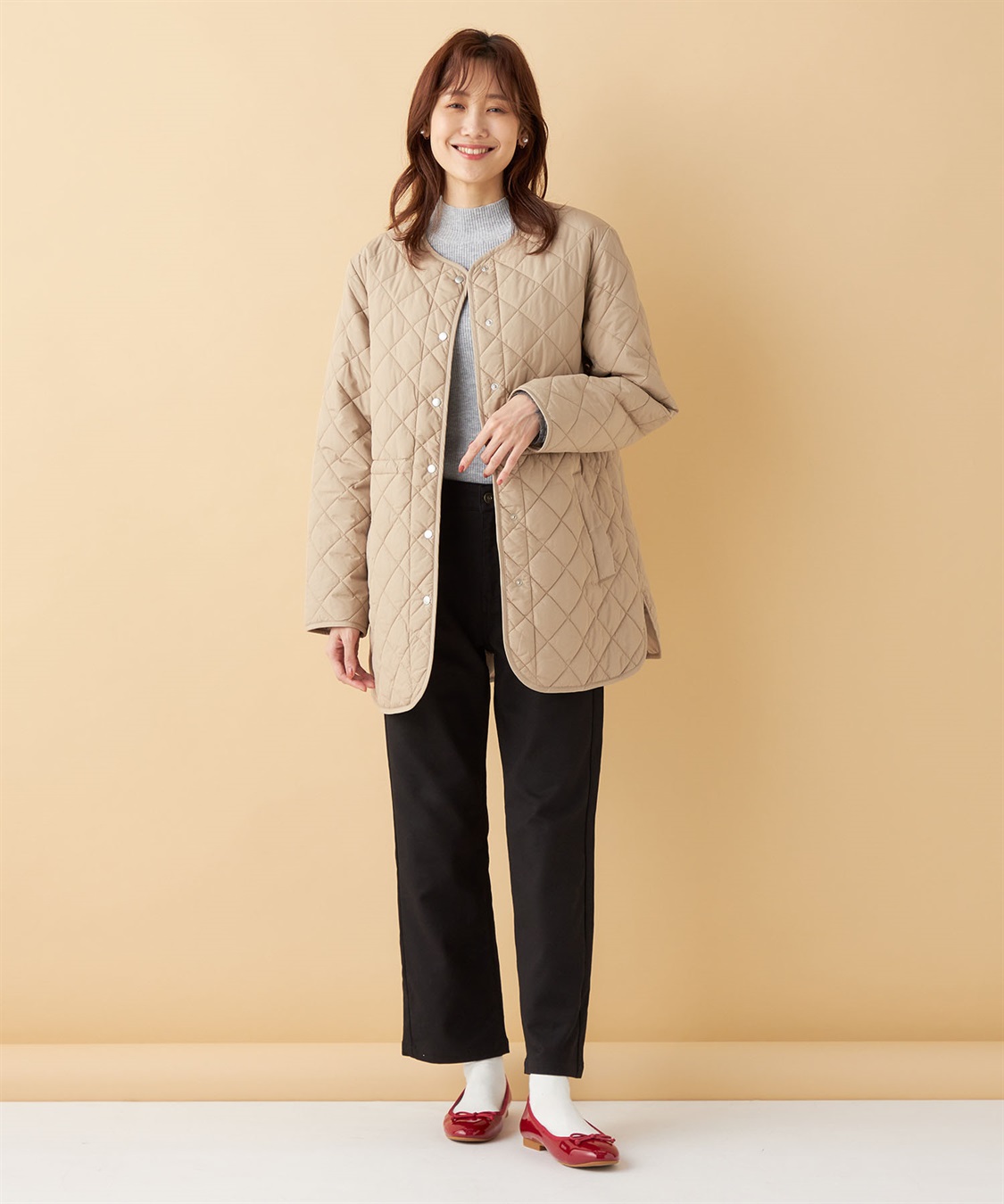 Petit Honfleur ドロストキルトコート_sub_25