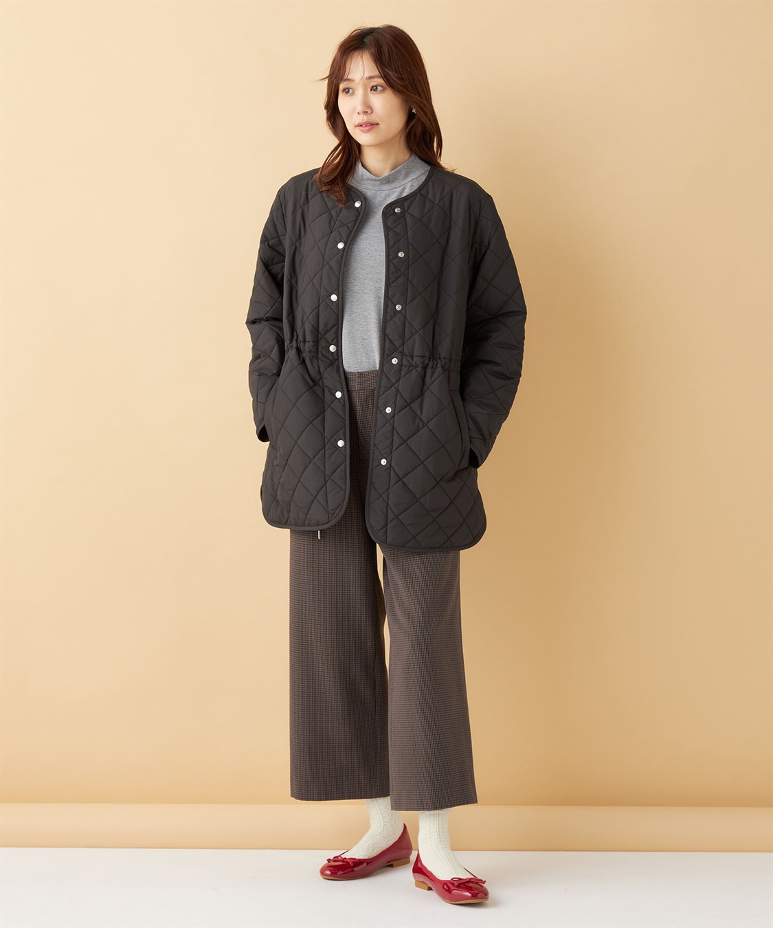 Petit Honfleur ドロストキルトコート_sub_26