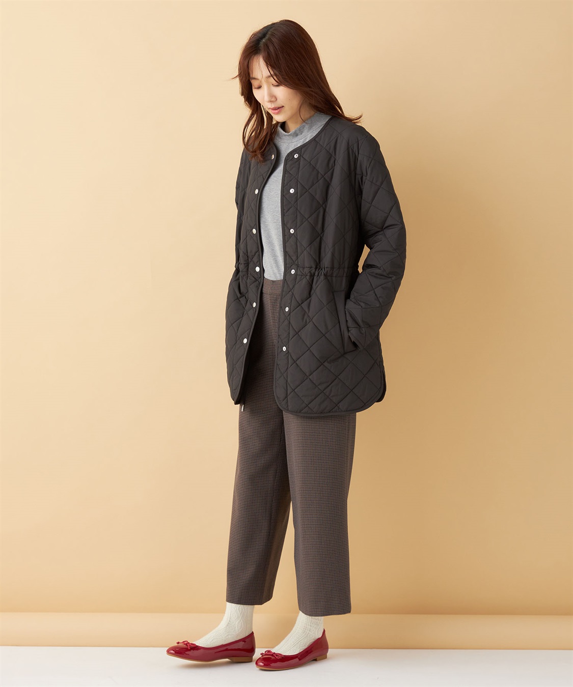 Petit Honfleur ドロストキルトコート_sub_27