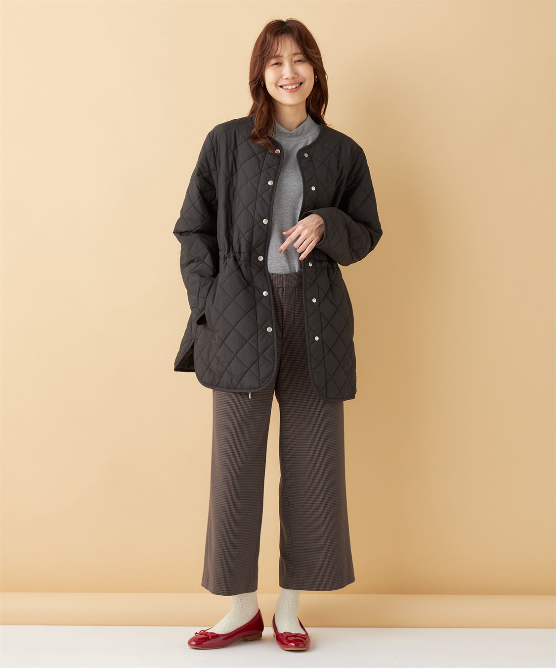 Petit Honfleur ドロストキルトコート_sub_28