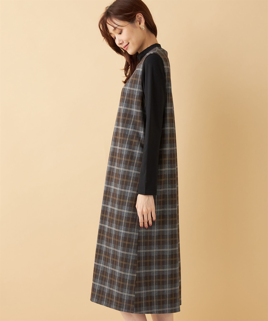 Petit Honfleur ジップジャンパースカート_sub_1