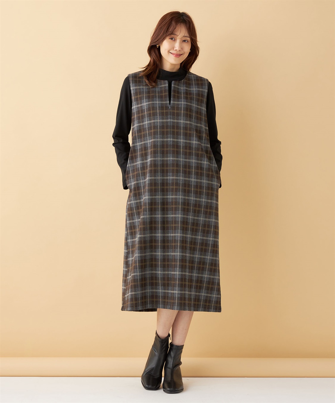 Petit Honfleur ジップジャンパースカート_sub_10