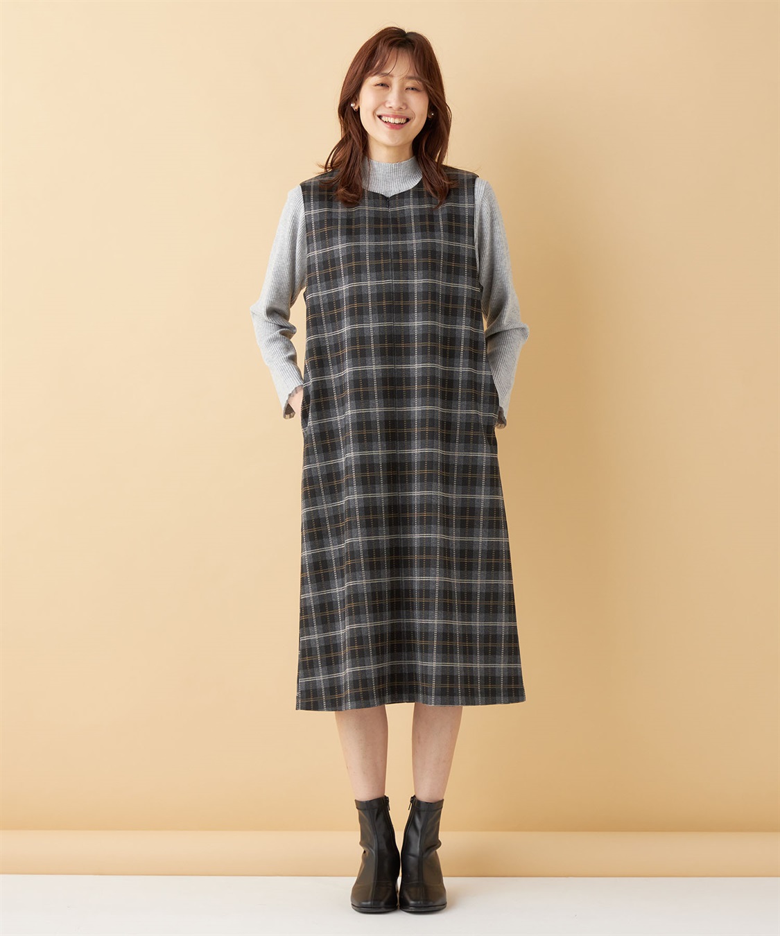 Petit Honfleur ジップジャンパースカート_sub_13