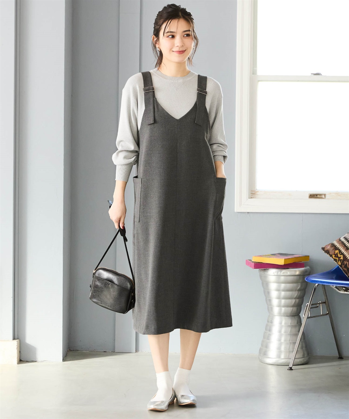 Petit Honfleur カーゴジャンパースカート_sub_10