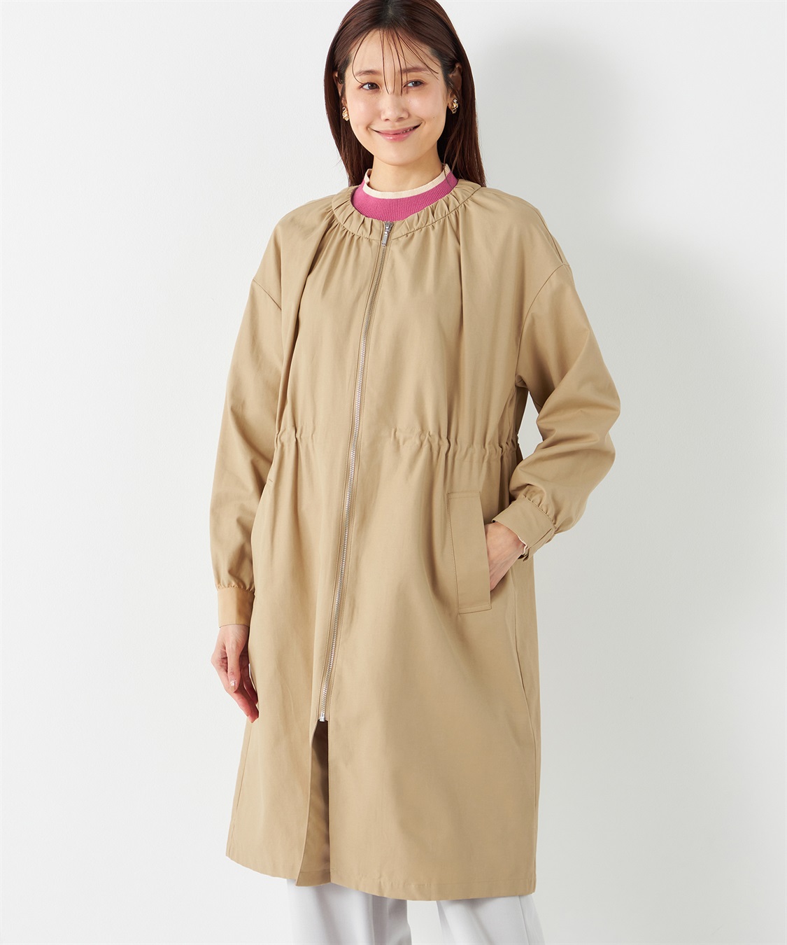 Petit Honfleur ノーカラーコート_sub_5