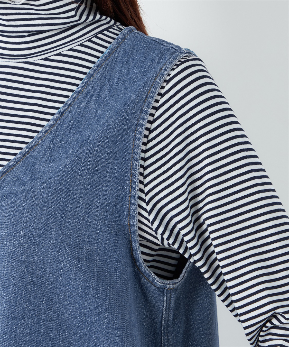 Petit Honfleur デニムジャンパースカート_sub_6