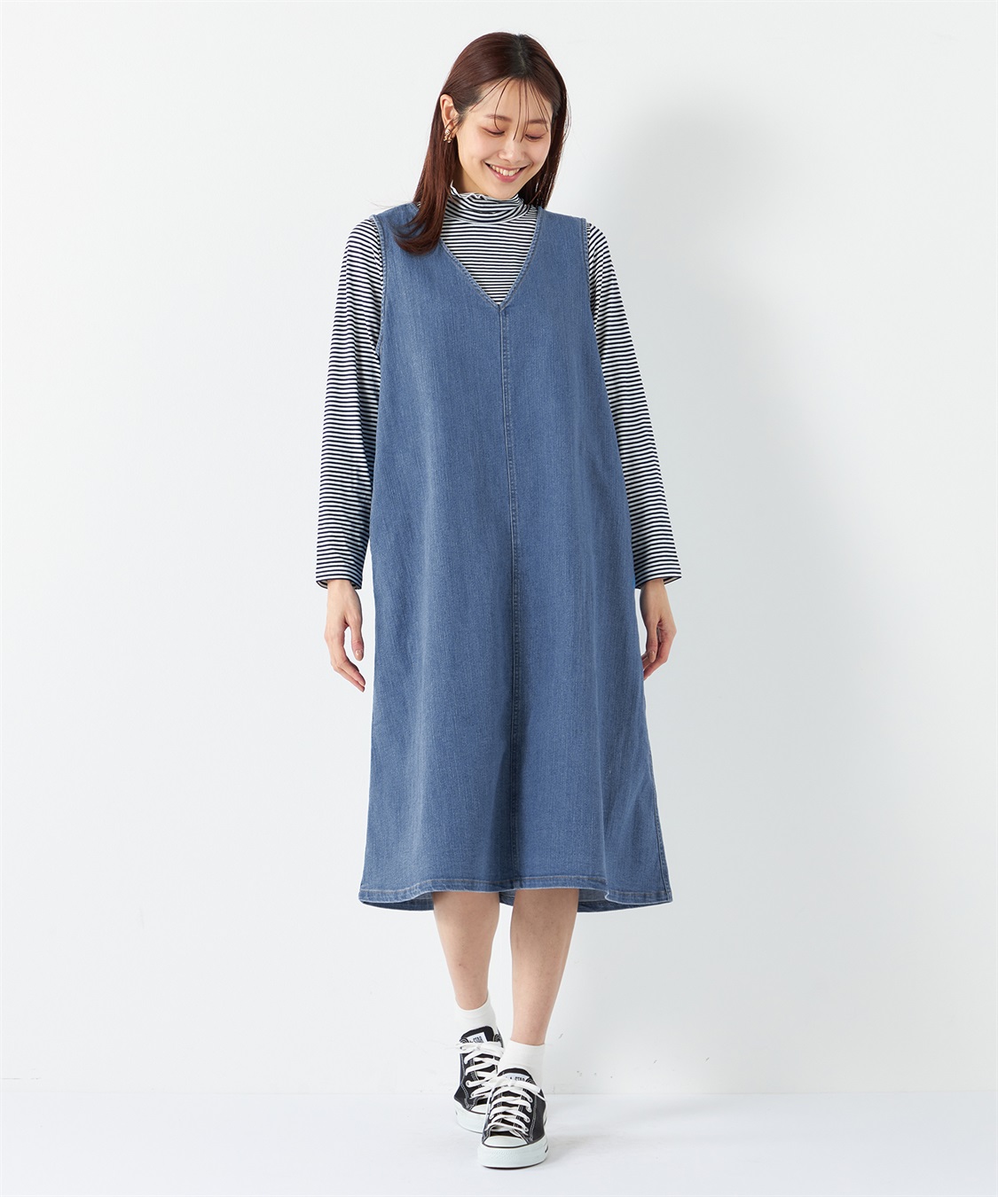 Petit Honfleur デニムジャンパースカート_sub_13