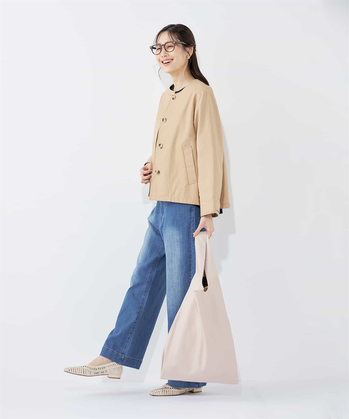 ノーカラージャケット Petit Honfleur｜クロスプラス公式通販サイト