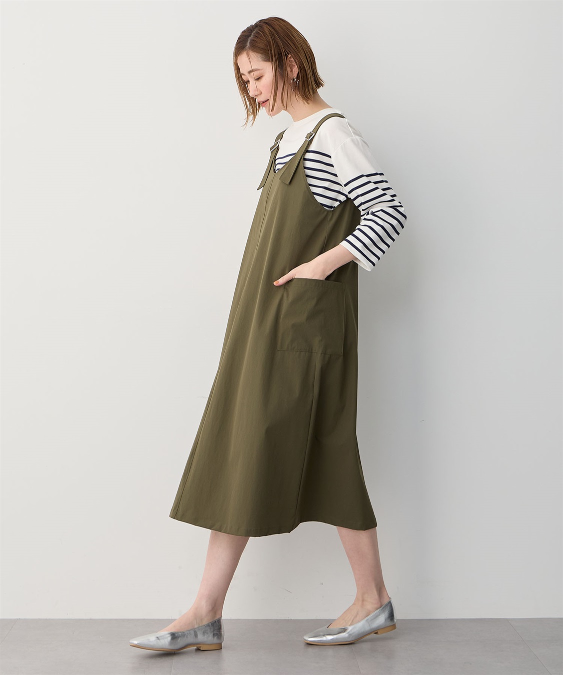 Petit Honfleur カーゴジャンパースカート_sub_1