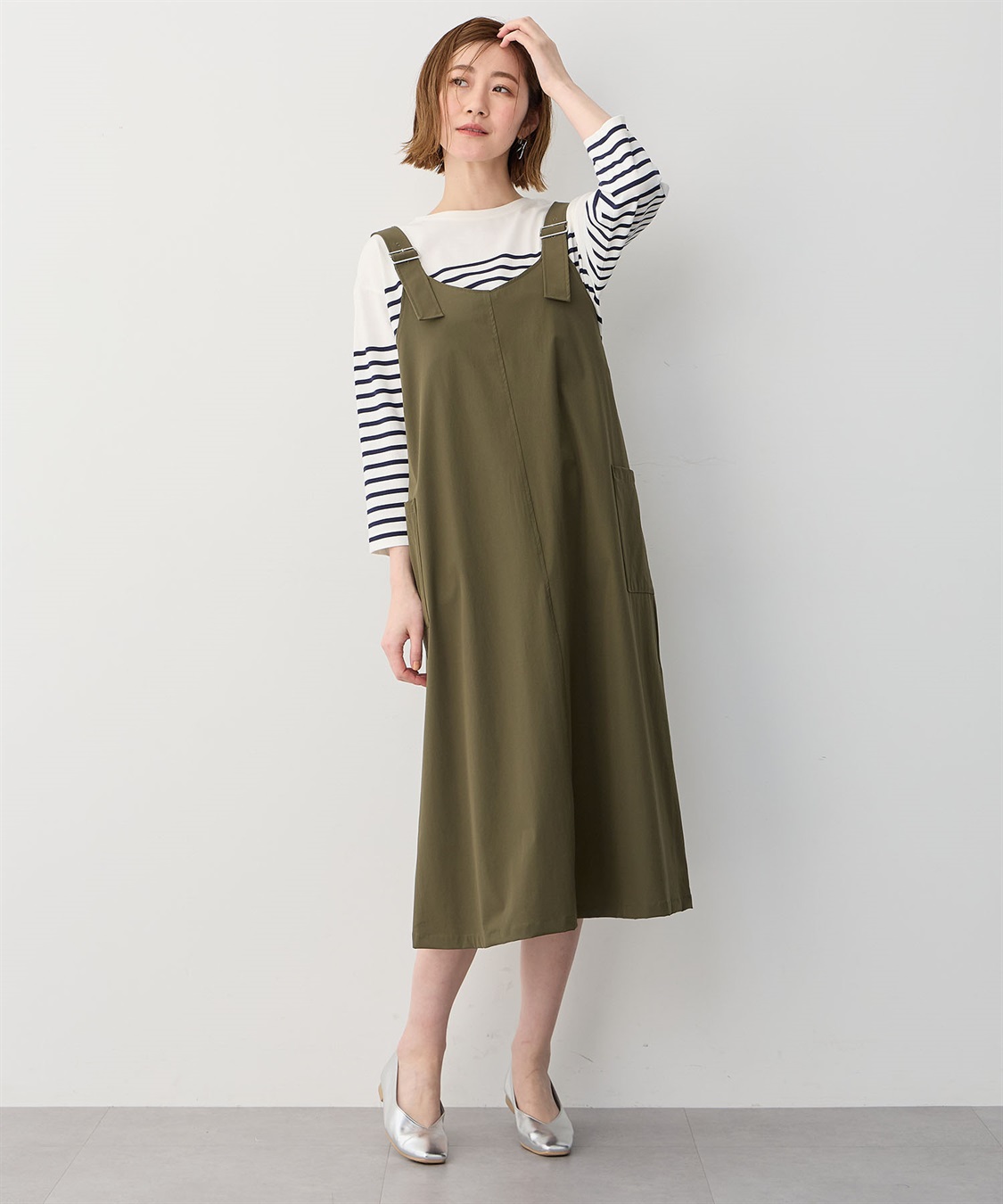 Petit Honfleur カーゴジャンパースカート_sub_12