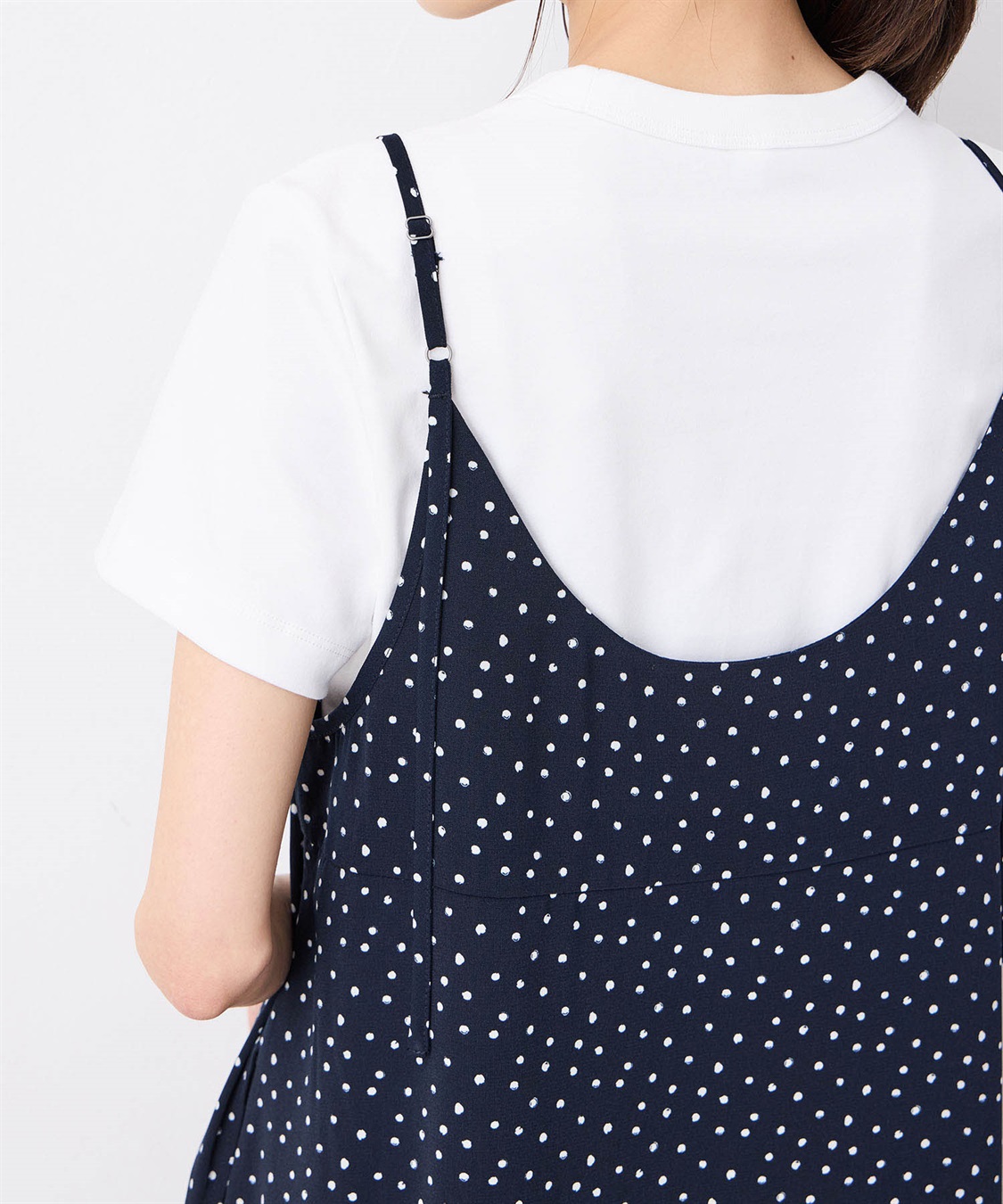 Petit Honfleur 【接触冷感】ドットプリントキャミワンピース_sub_3