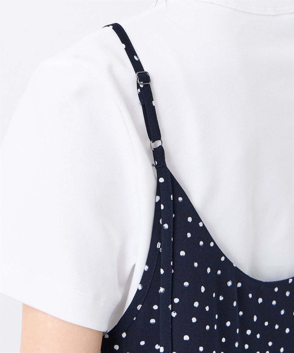 Petit Honfleur 【接触冷感】ドットプリントキャミワンピース_sub_4