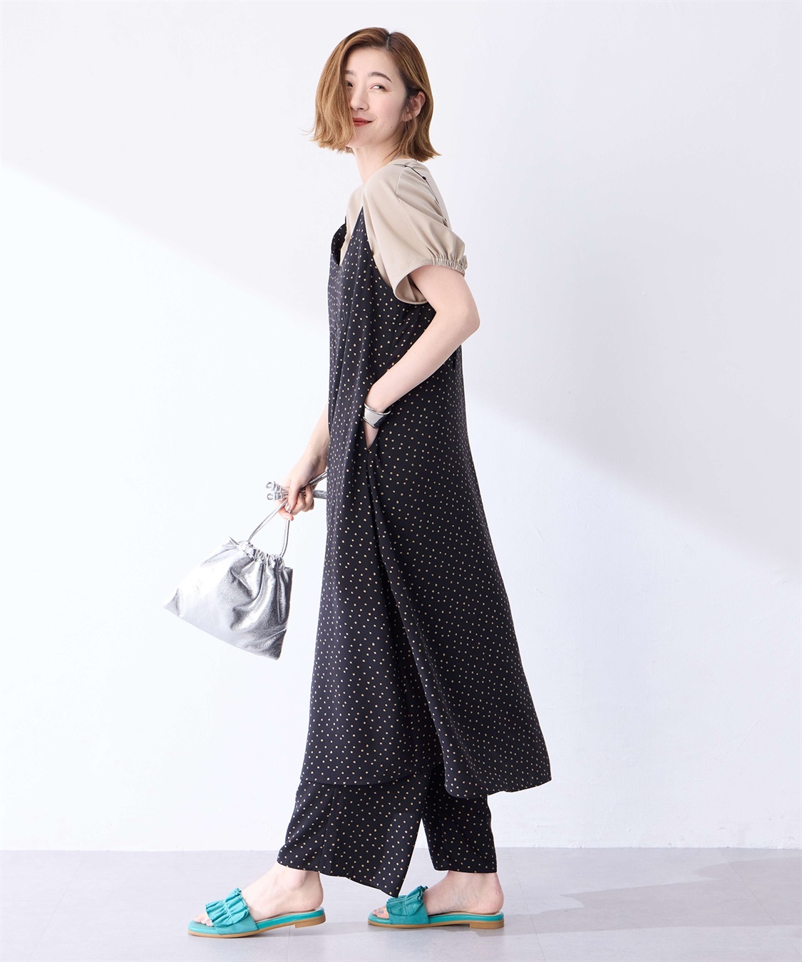 Petit Honfleur ドット柄ワンピース_sub_1