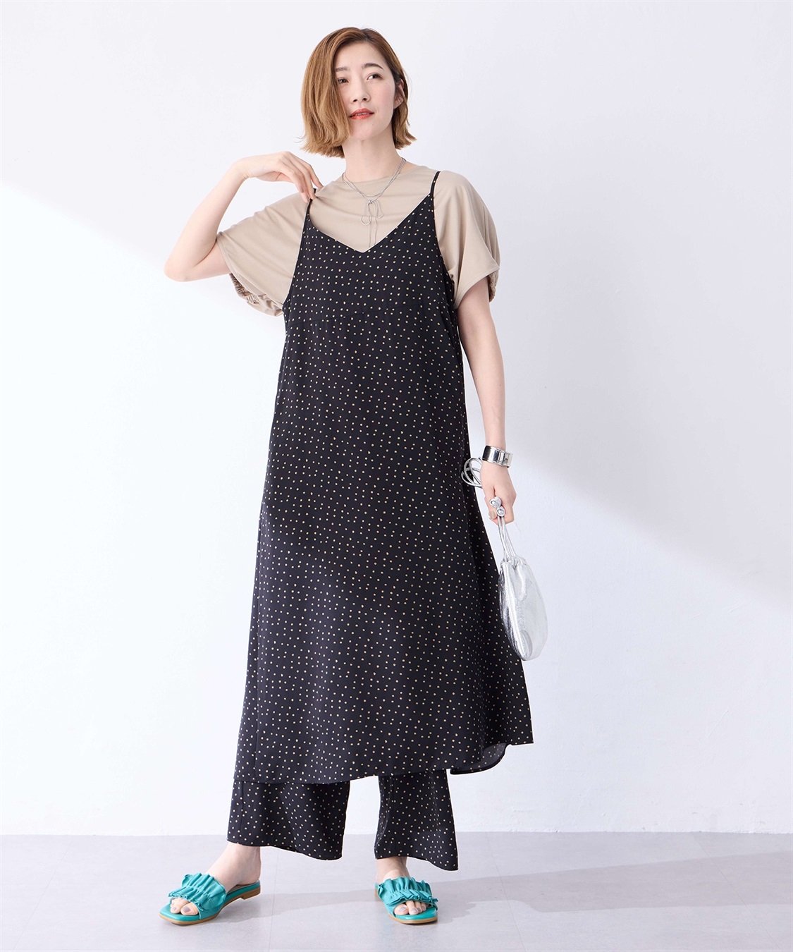 Petit Honfleur ドット柄ワンピース_sub_2