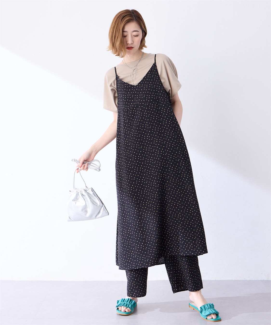Petit Honfleur ドット柄ワンピース_sub_4