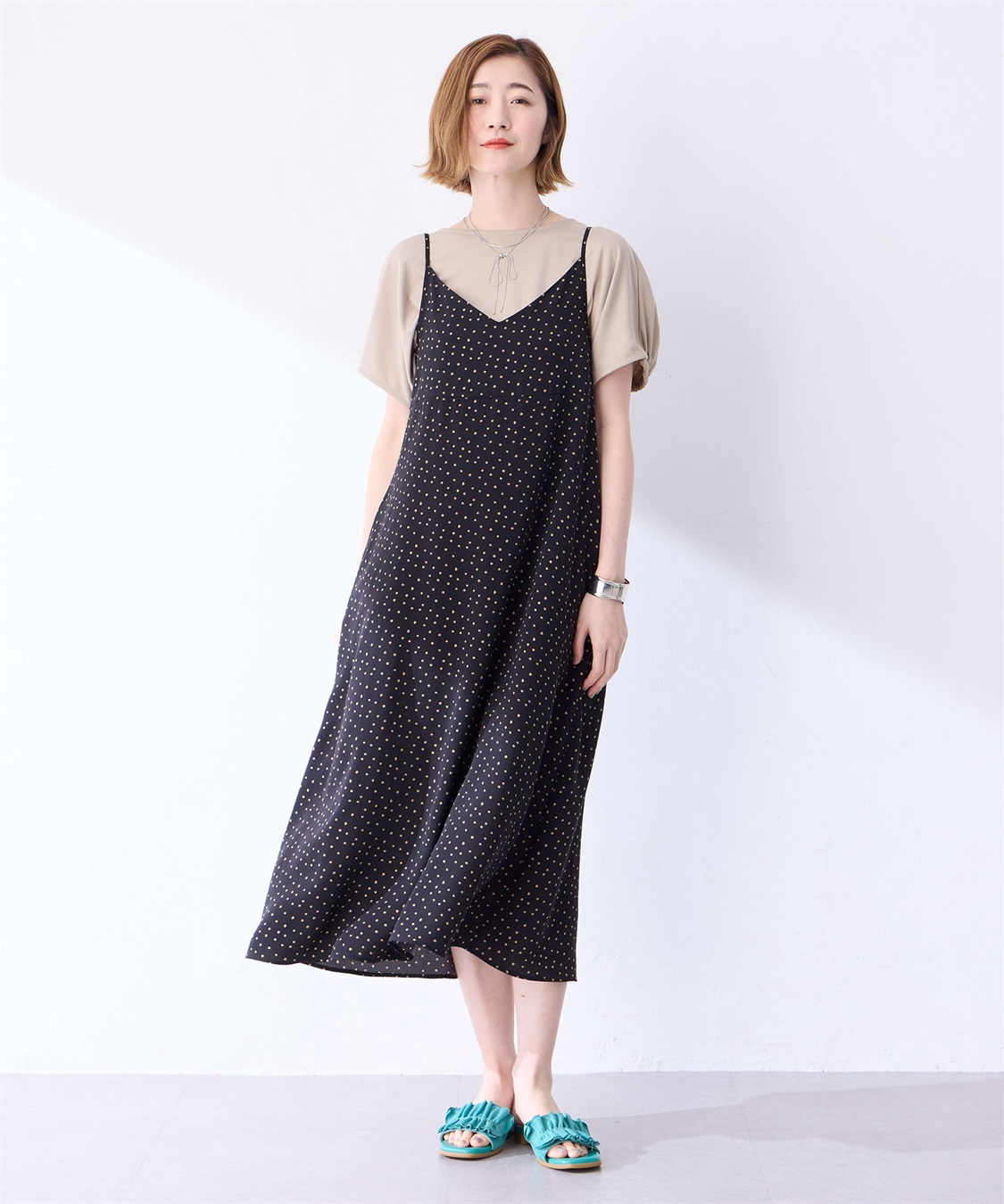 Petit Honfleur ドット柄ワンピース_sub_8