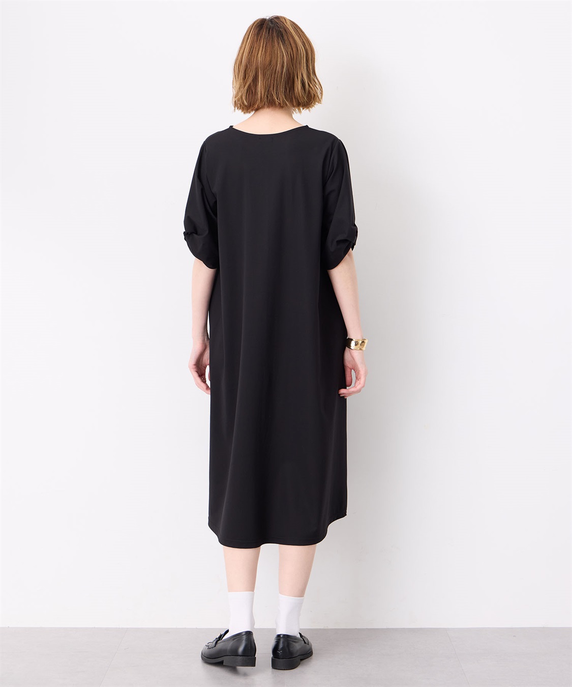 Petit Honfleur ねじりスリーブカノコワンピース_sub_2