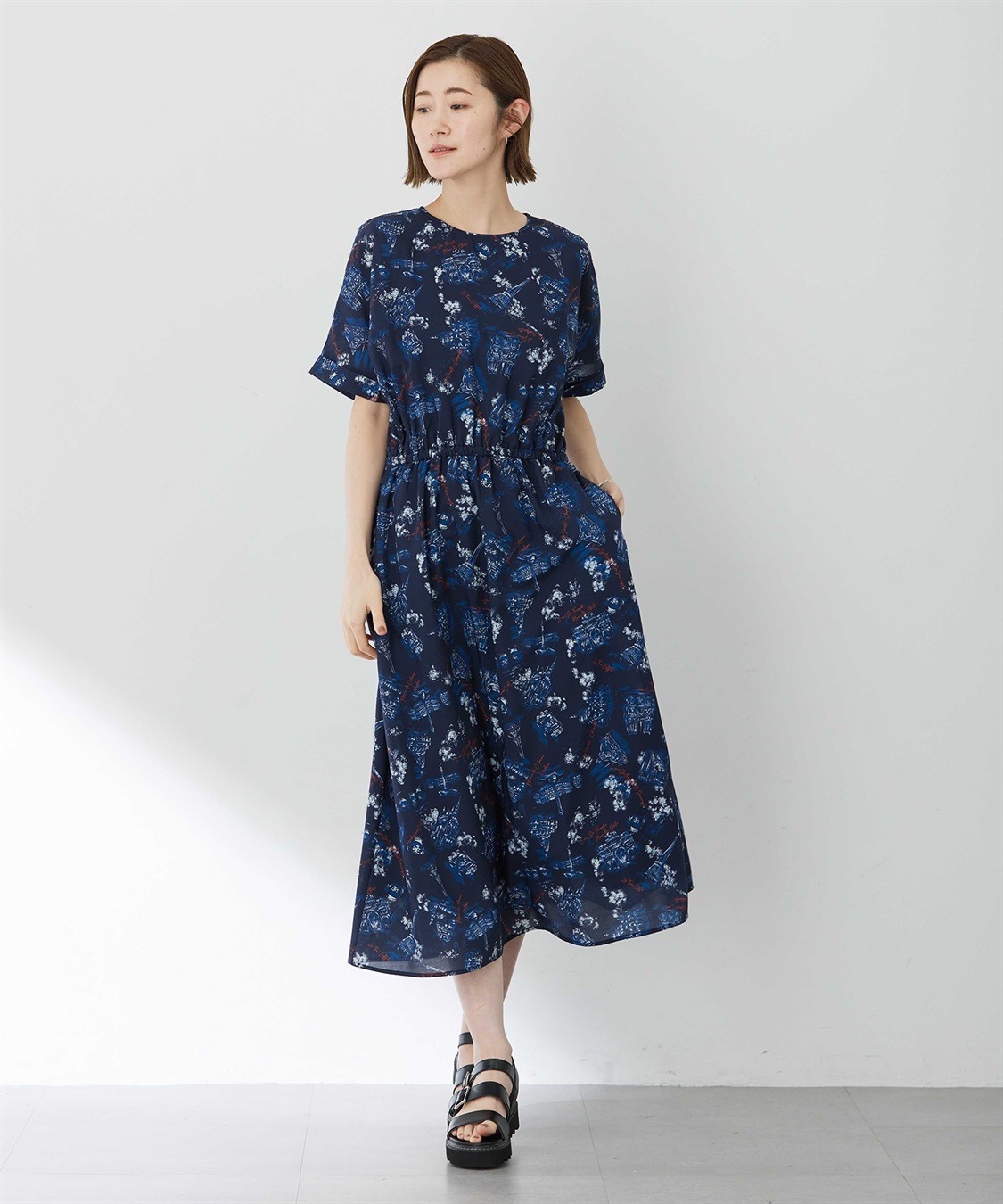 Petit Honfleur アパッシュプリントワンピース_sub_9
