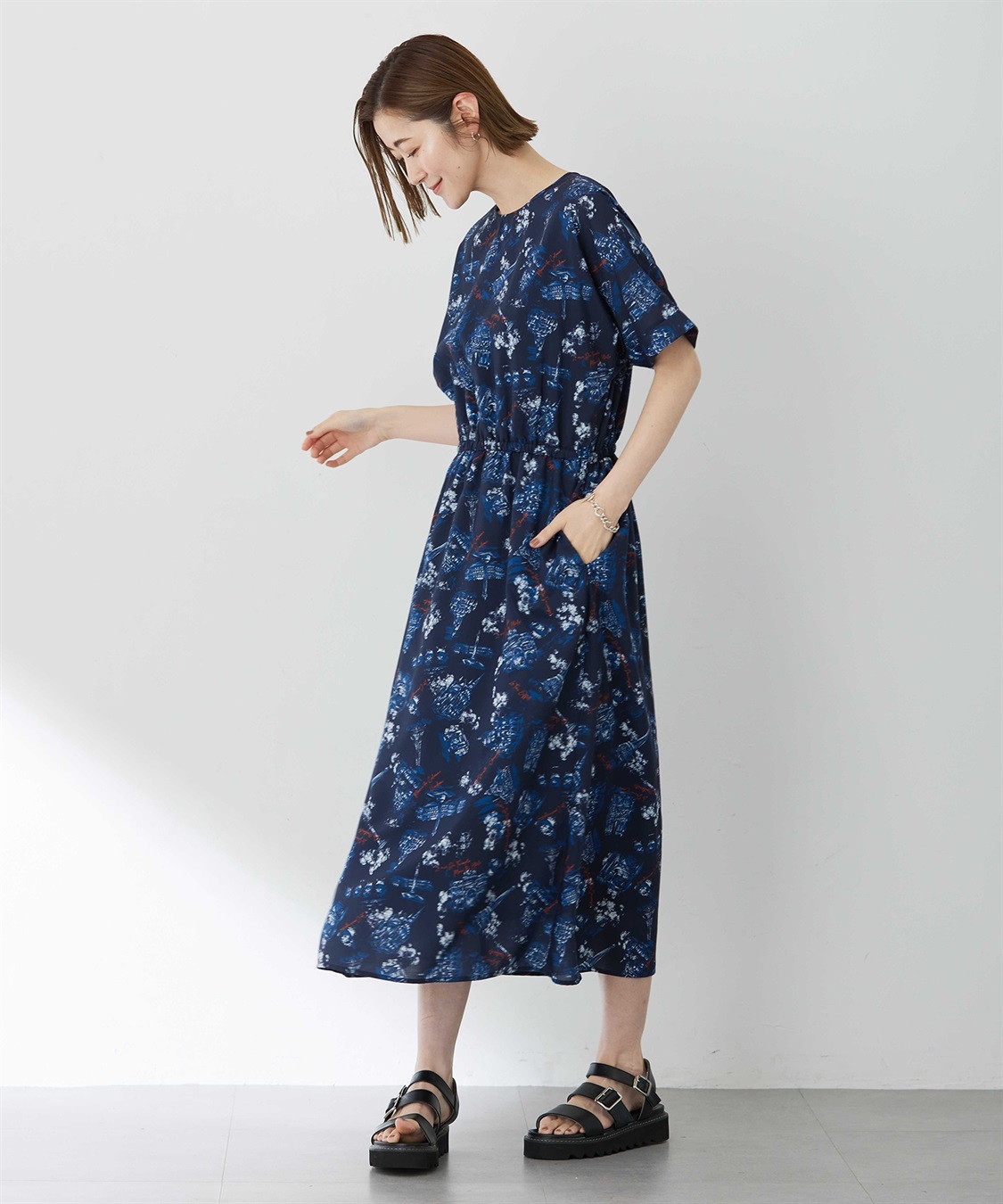 Petit Honfleur アパッシュプリントワンピース_sub_10