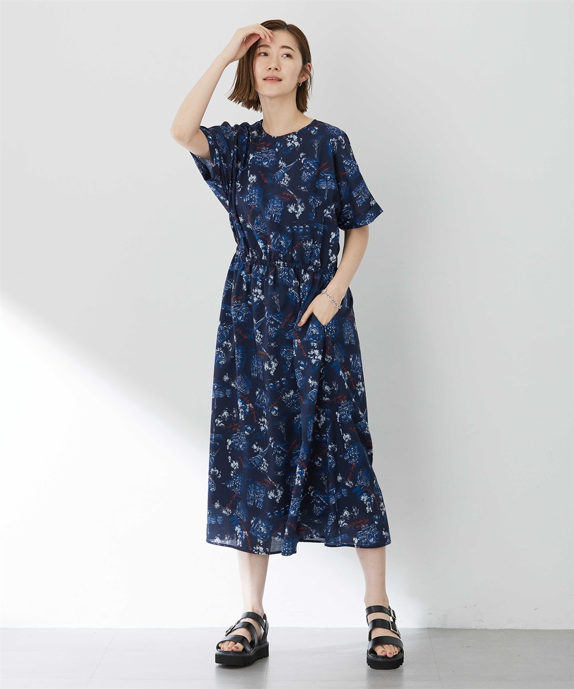 Petit Honfleur アパッシュプリントワンピース_sub_11