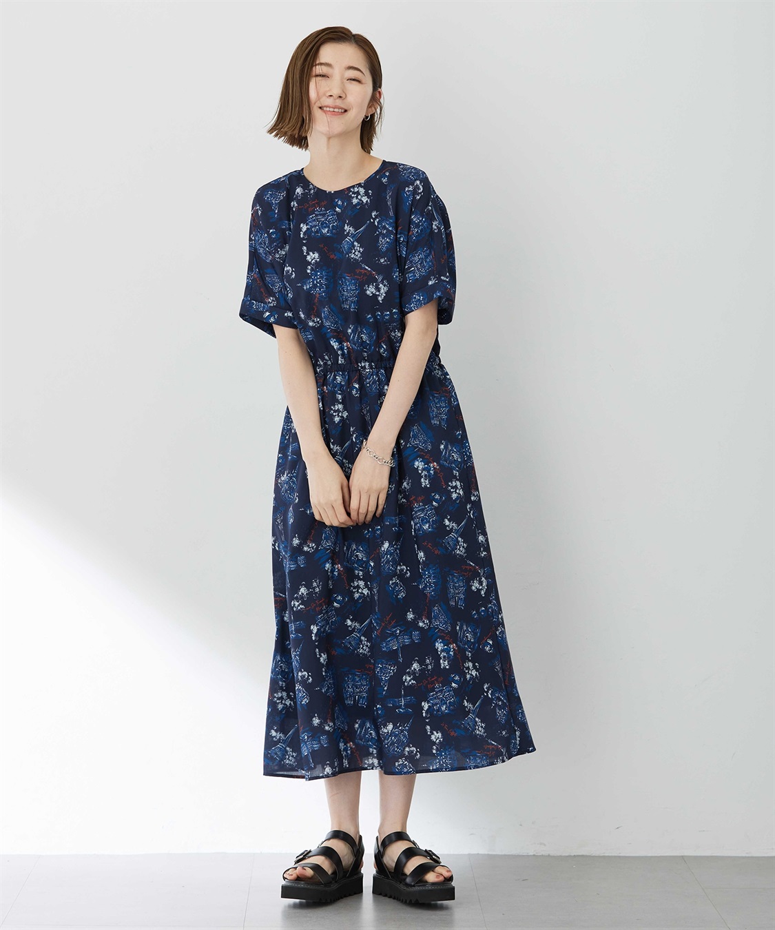 Petit Honfleur アパッシュプリントワンピース_sub_13