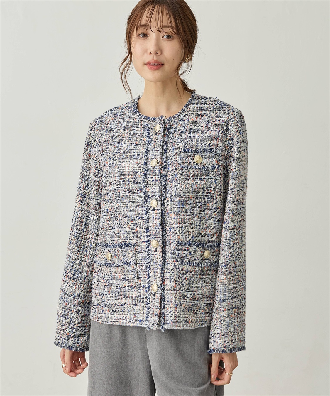ツイードジャケット Petit Honfleur｜クロスプラス公式通販サイト