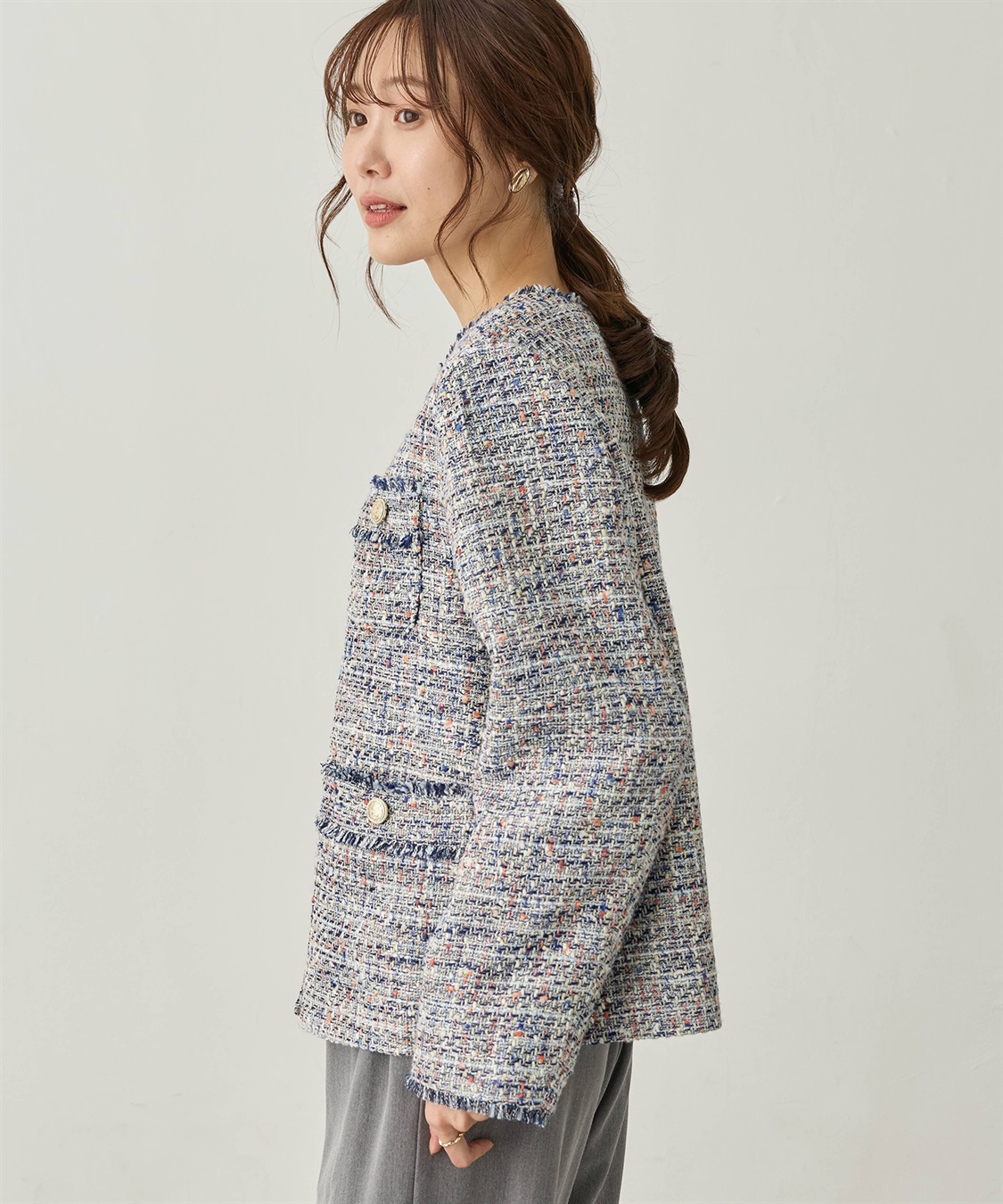 ツイードジャケット Petit Honfleur｜クロスプラス公式通販サイト