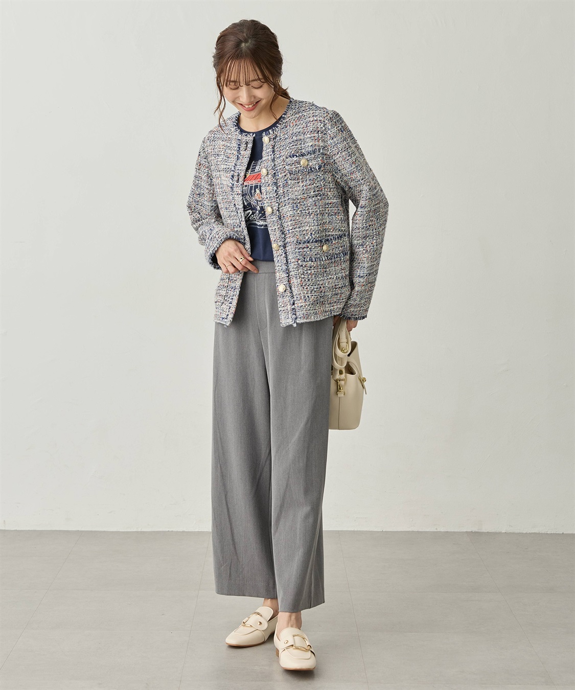 Petit Honfleur ツイードジャケット_sub_10