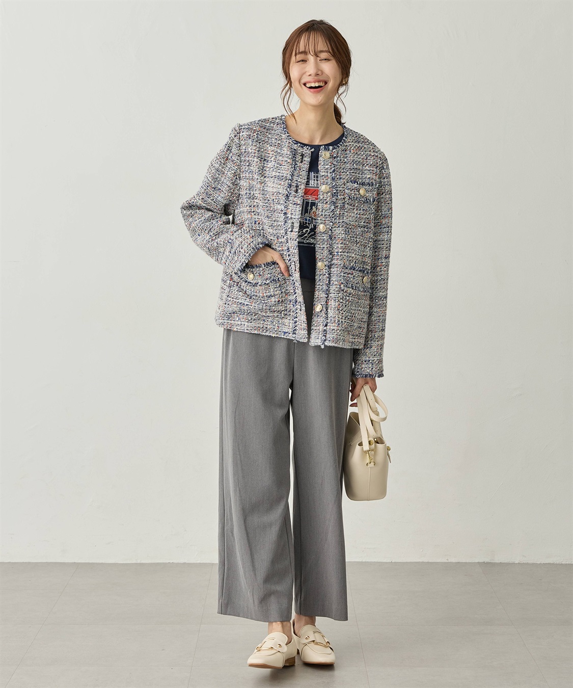 ツイードジャケット Petit Honfleur｜クロスプラス公式通販サイト