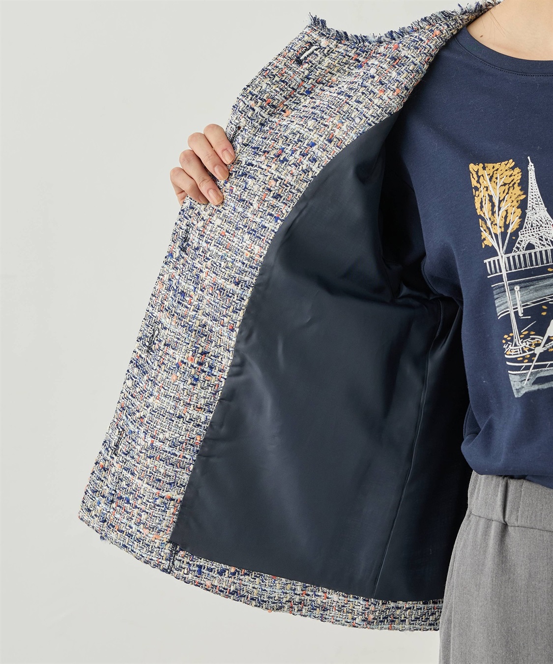 Petit Honfleur ツイードジャケット_sub_17