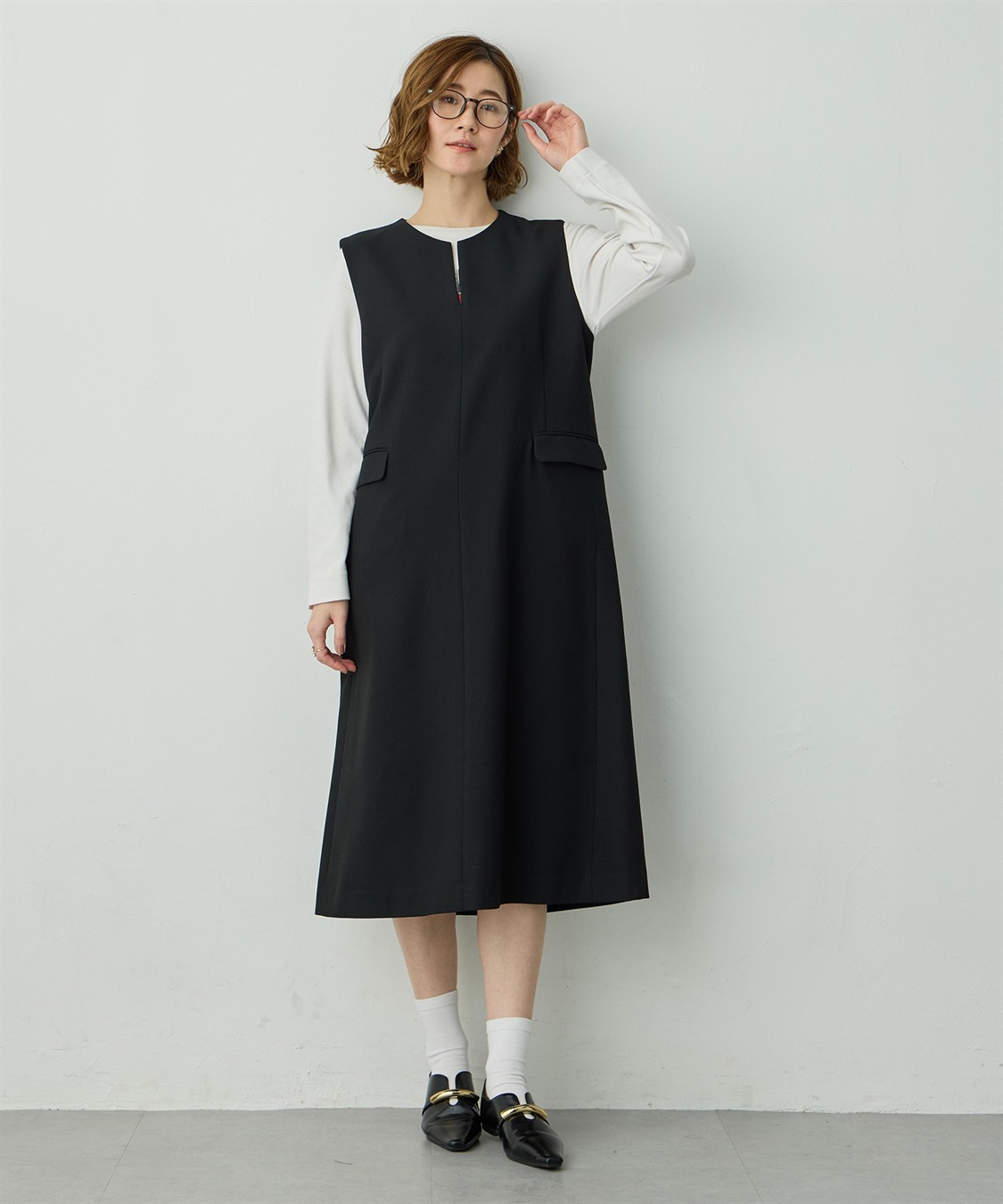 Petit Honfleur キーネックジャンパースカート_sub_2