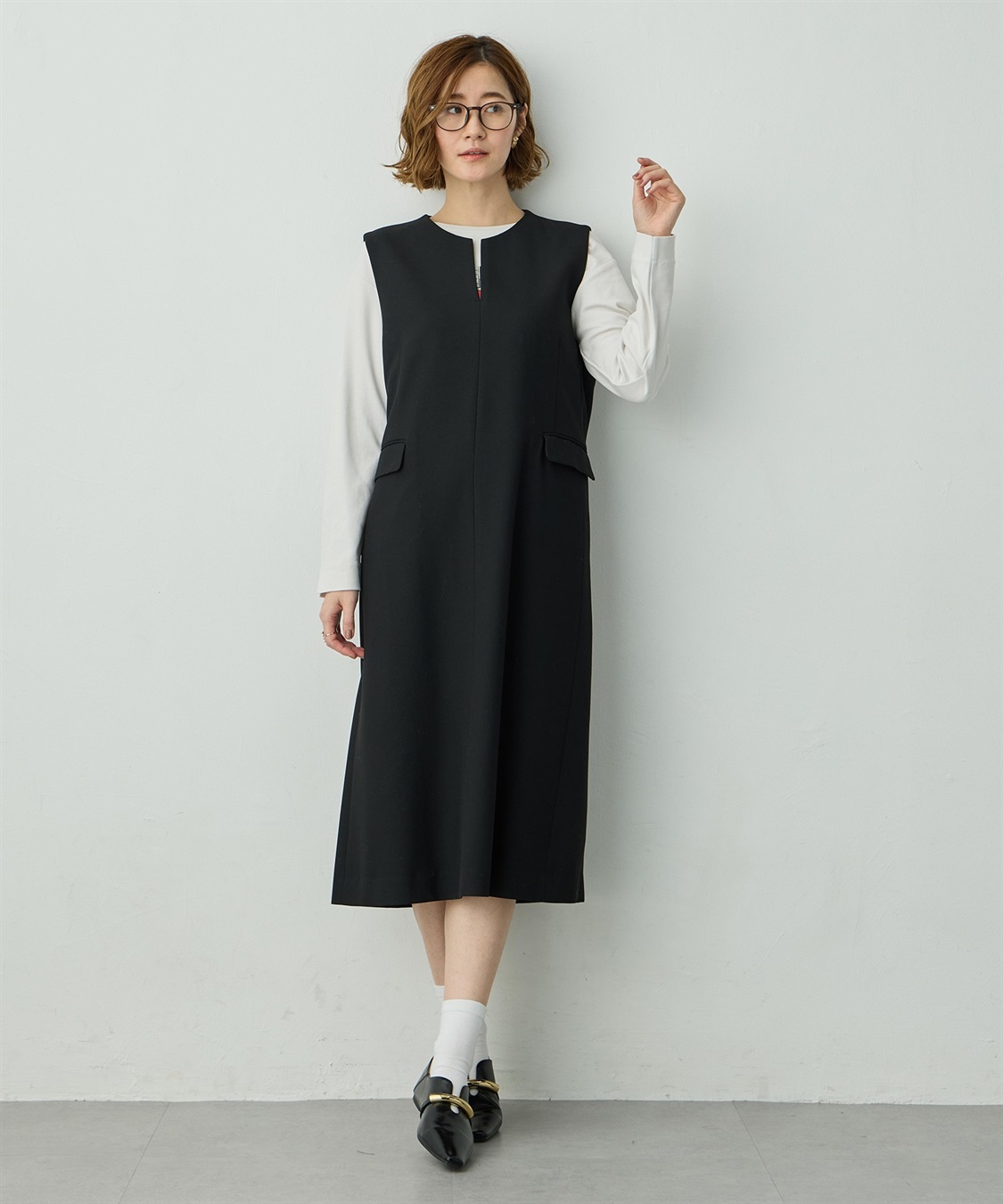 Petit Honfleur キーネックジャンパースカート_sub_3