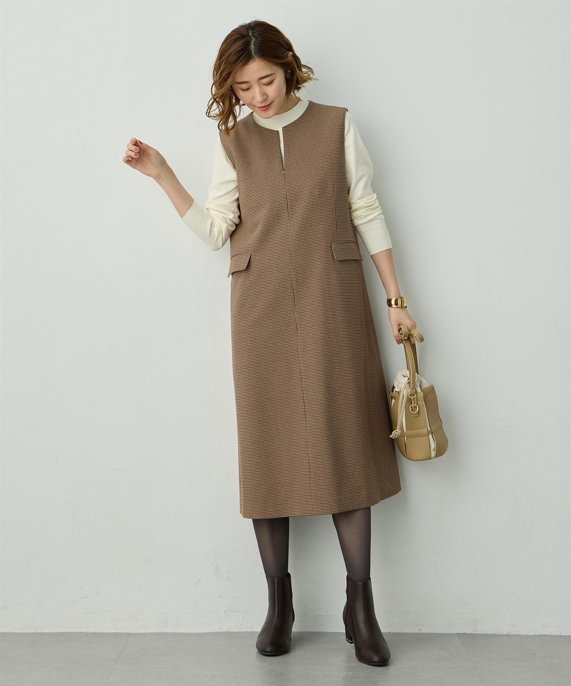 Petit Honfleur キーネックジャンパースカート_sub_5