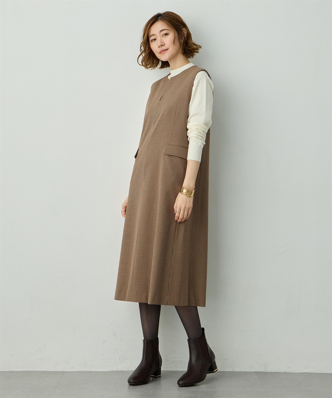 Petit Honfleur キーネックジャンパースカート_sub_10