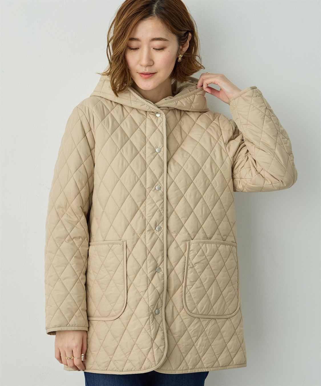 Petit Honfleur フード付き中綿コート_sub_1