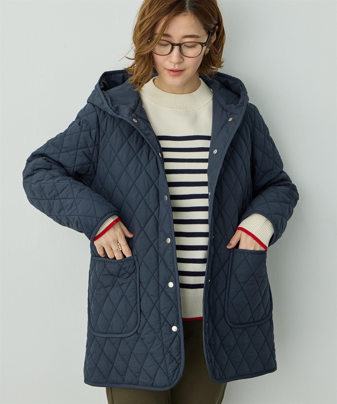 Petit Honfleur フード付き中綿コート_sub_4