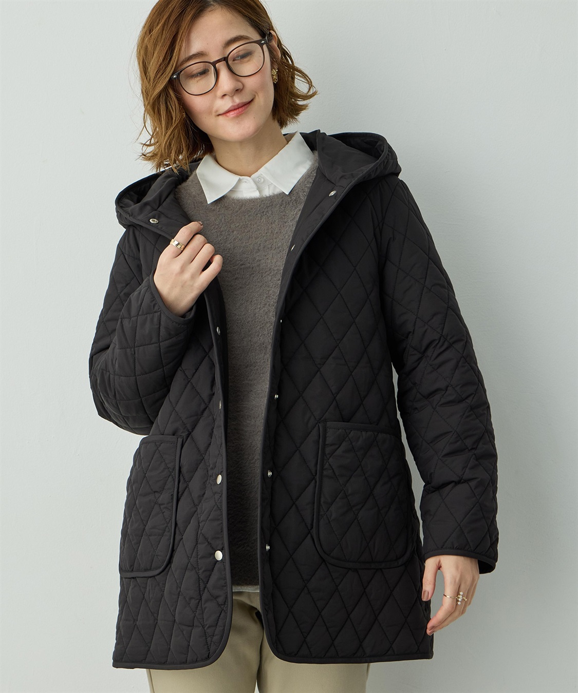 Petit Honfleur フード付き中綿コート_sub_7