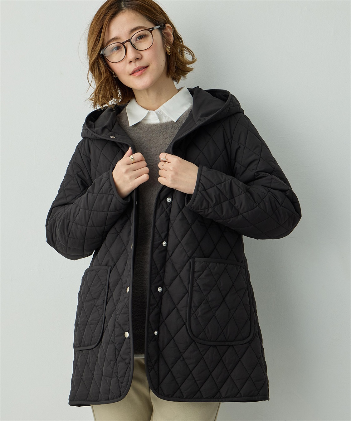 Petit Honfleur フード付き中綿コート_sub_8