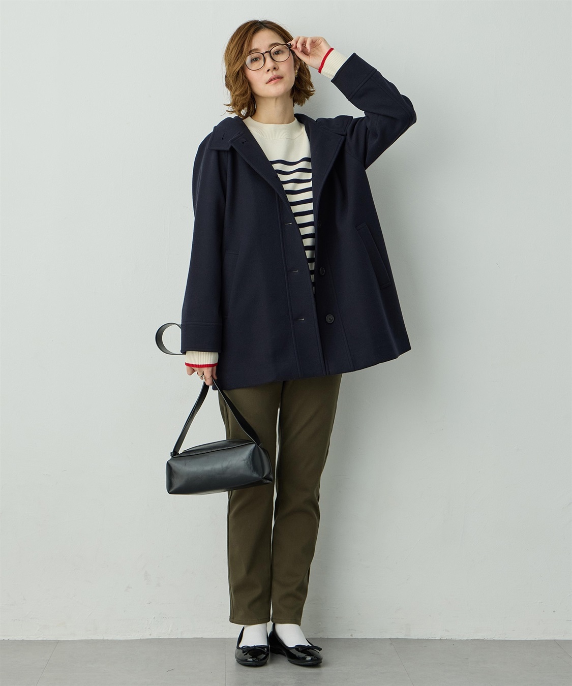 Petit Honfleur フェイクウールコート_sub_8