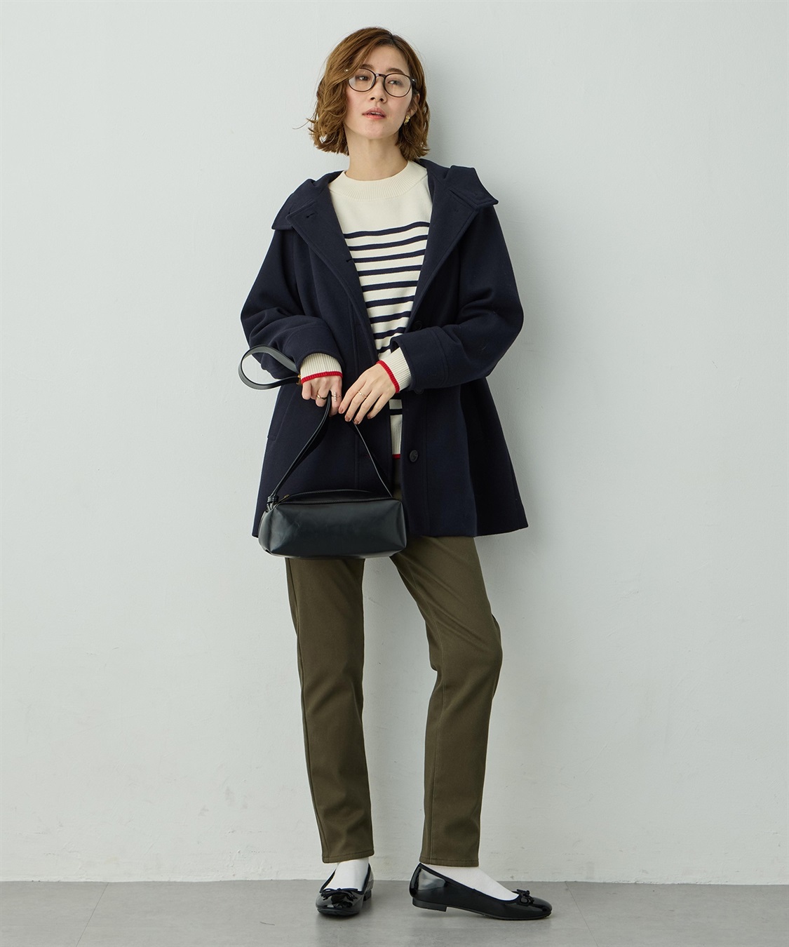 Petit Honfleur フェイクウールコート_sub_11