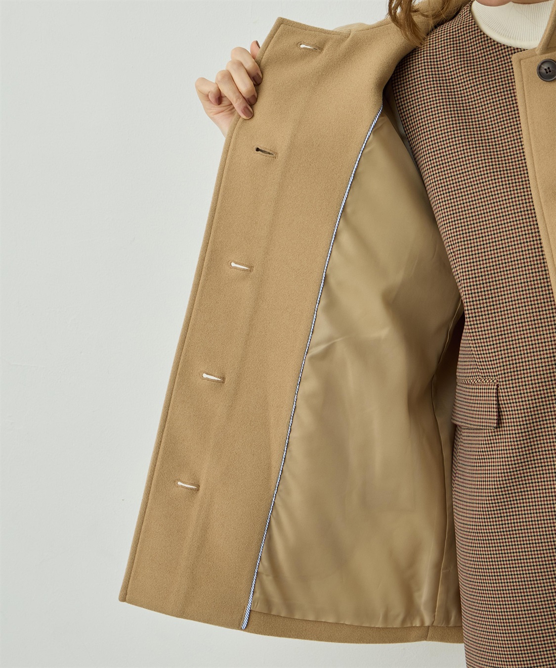 Petit Honfleur フェイクウールコート_sub_19