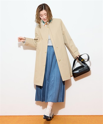 Petit Honfleur ノーカラーロングコート【はっ水・花粉が落ちやすい】_subthumb_3