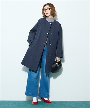 Petit Honfleur ノーカラーロングコート【はっ水・花粉が落ちやすい】_subthumb_5