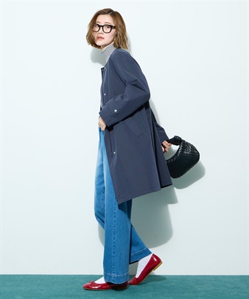 Petit Honfleur ノーカラーロングコート【はっ水・花粉が落ちやすい】_subthumb_6