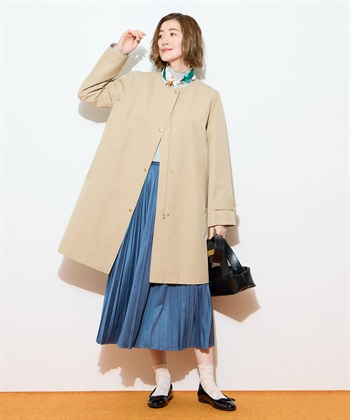 Petit Honfleur ノーカラーロングコート【はっ水・花粉が落ちやすい】_subthumb_13