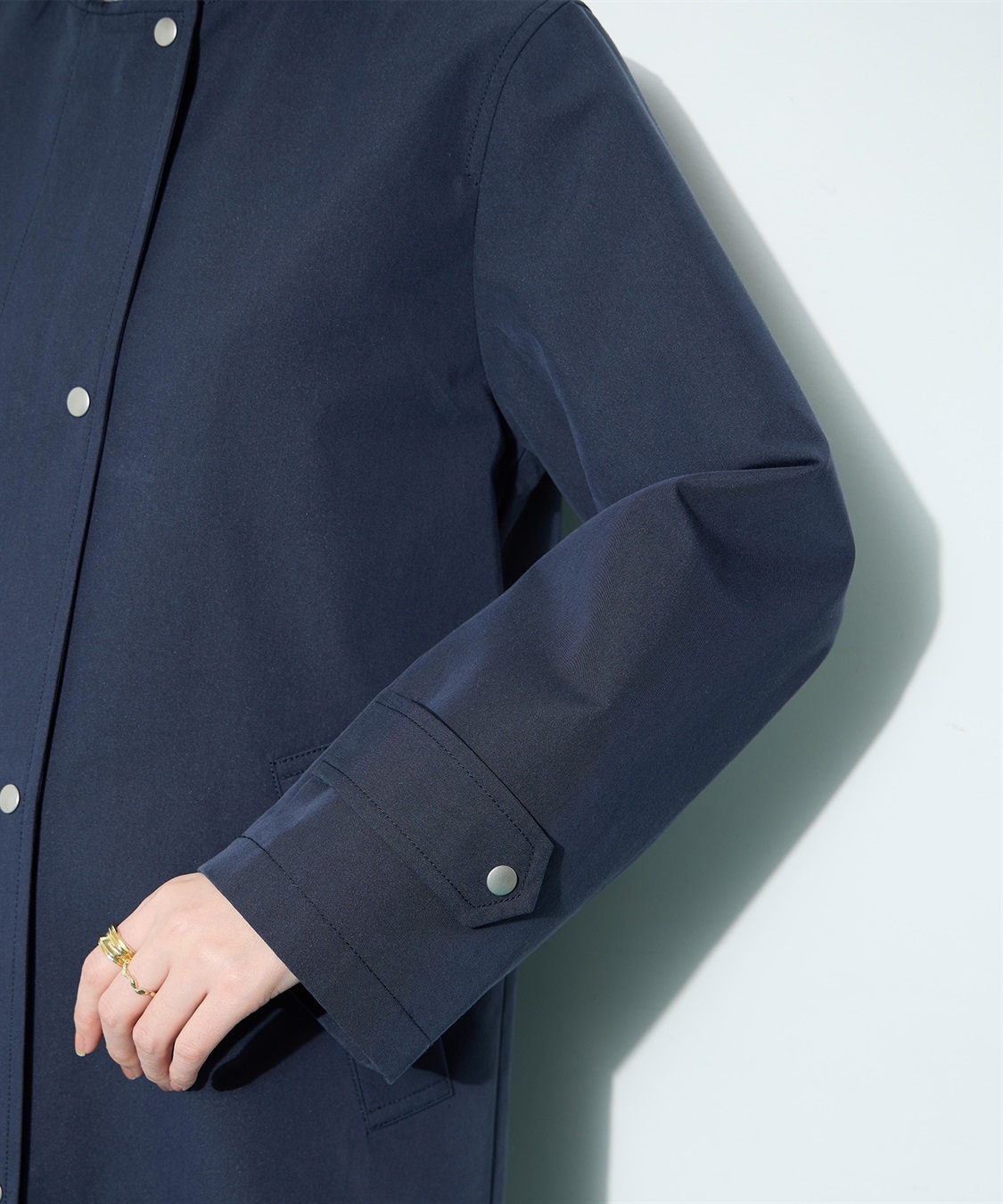 Petit Honfleur ノーカラーロングコート【はっ水・花粉が落ちやすい】_sub_18