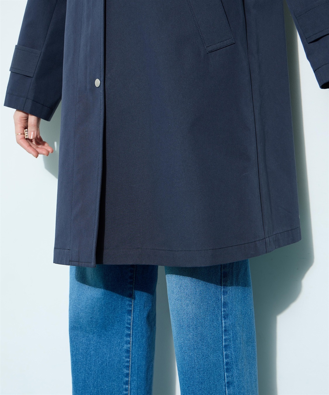 Petit Honfleur ノーカラーロングコート【はっ水・花粉が落ちやすい】_sub_20