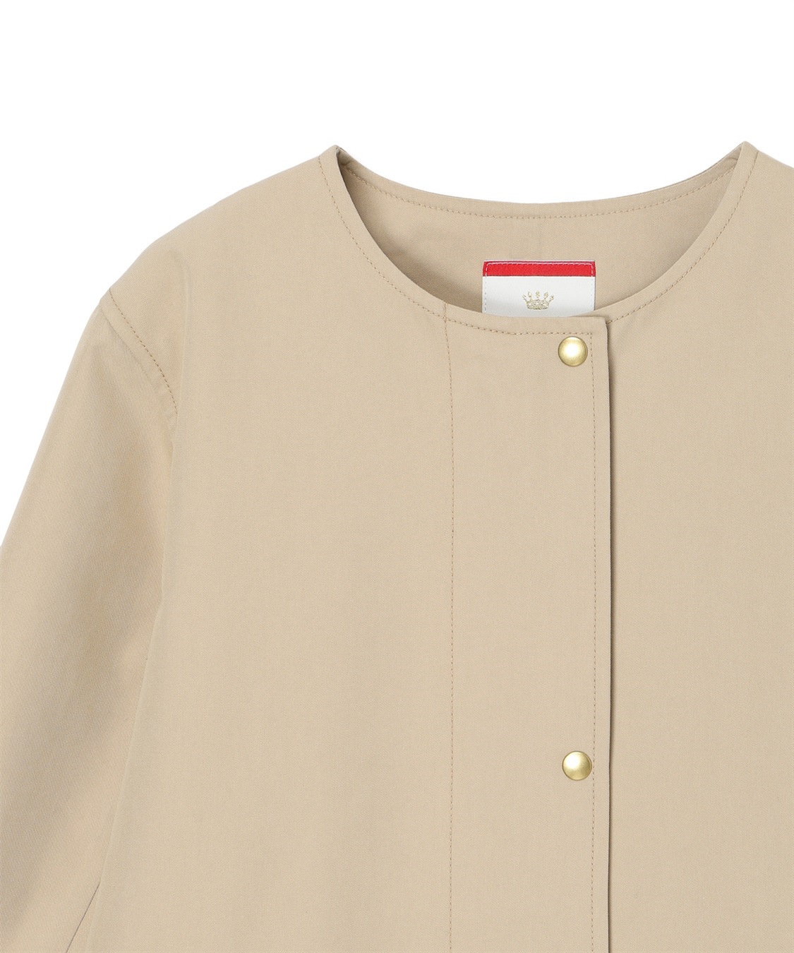 Petit Honfleur ノーカラーロングコート【はっ水・花粉が落ちやすい】_sub_24